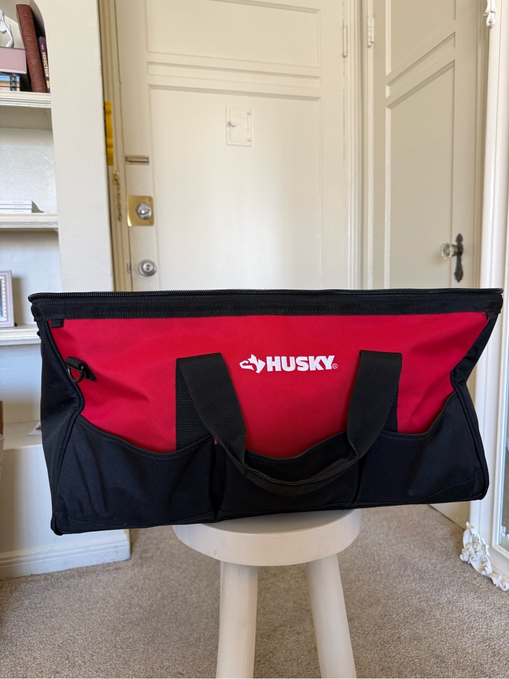 Red and Black Tool Tote Bag - Sturdy Organizer
